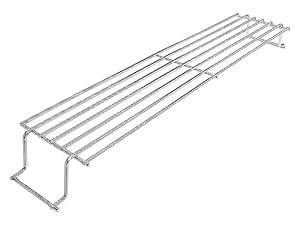 QuliMetal 63,5CM Edelstahl-Warmhalterost für Weber Spirit 300, Grill-Ersatzteil für Weber Spirit II 300 Serie mit frontseitigen Bedienknöpfen, oberer Rost 7641, passend für Weber Genesis Silver