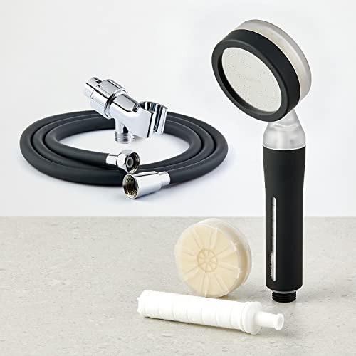 Conjunto de regadera filtrada Barumi Pluo con filtro Vitamina C y manguera PVC