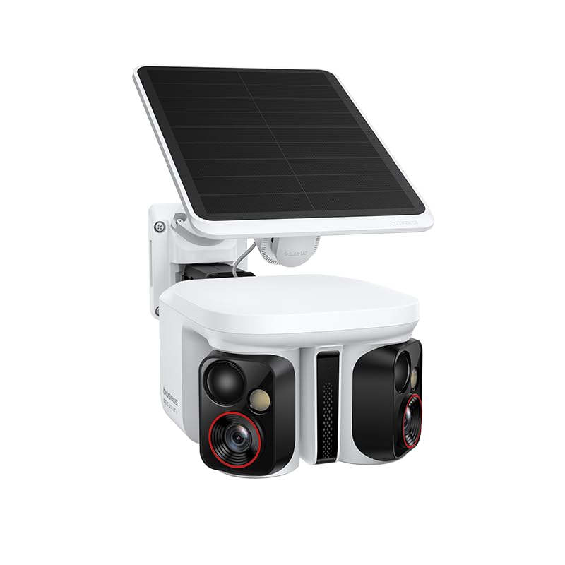 Baseus Security X1 Pro Kamera Zewnętrzna – kamera z podwójnym śledzeniem AI, monitoring 300°, nocne widzenie, solarna ka...