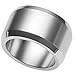 Jude Jewelers 15mm Stainless Steel Matte Black Brushed Ring (stainless-steel, 14)