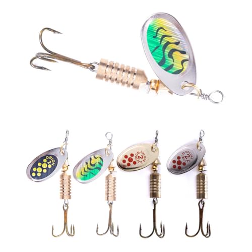 trifyd® Fishing - cuillere tournante de pêche à la Truite et Petits carnassiers, Le Pack de 5 cuillères