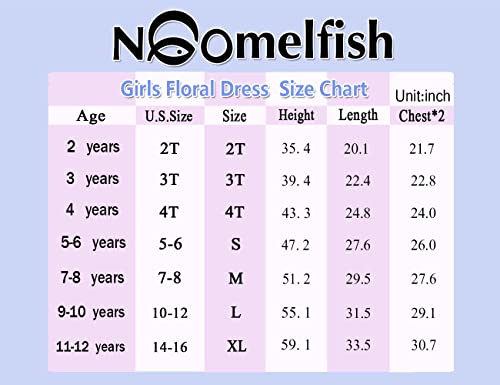 Noomelfish Toddler Girls Short Sleeve Floral Dress Casual Flower Printed Smocked Dresses, Red/Brown, 3 Years #TOP2
