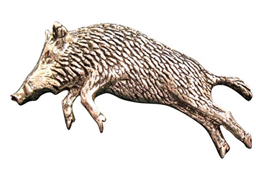 Pin's Sanglier au trot | pour le chapeau ou le revers | Parfait pour la tenue de chasse | Pin's Button | Vieux argent