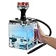 Shisha Set Tragbare Acryl Shisha mit Silikon Schlauch, Bowl, Zange Edelstahl Stiel & Diffusor Magical LED Lights 2 Schlauchadapter mit Reisetasche für Hookah Narguile