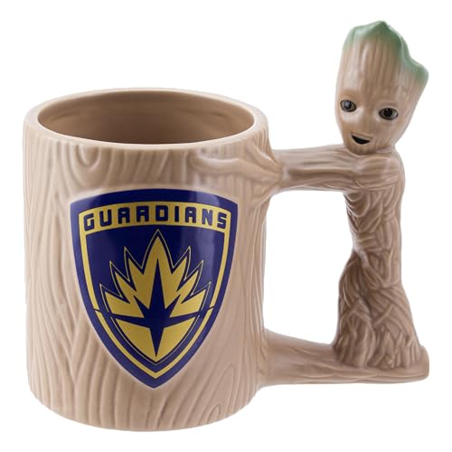 Image of Guardians of the Galaxy Paladone |Marvel Groot Ceramic Coffee Mug | Officially Licensed Disney Marvel Merchandise | Collectors Item | Superhero Novelty Gifts | Drinkware