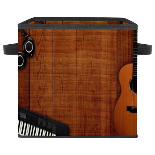 Boîte de rangement pliable solution placard ordonné motif guitare - 2