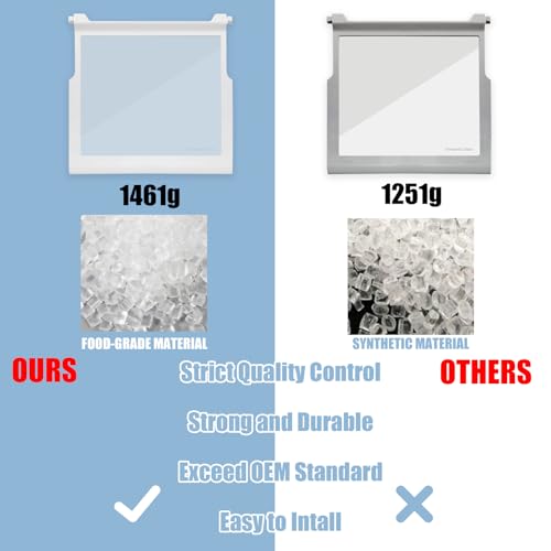 WPW10276348 Refrigerator Glass Shelf Compatible With Whirlpool, Kenmore maytag, Amana, Crosley and more, Part Number: W10276348, AP6018411, PS11751713, 1557829, 2309524 - Thumbnail 3