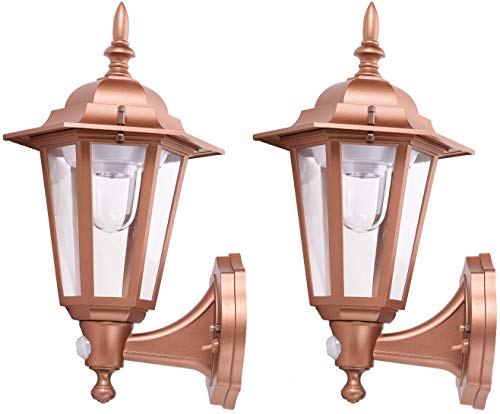 Image of Maxsa 46719-2PACK Battery-Powered Motion-Activated Plastic LED Wall Sconce, 2-Pack (Bronze)