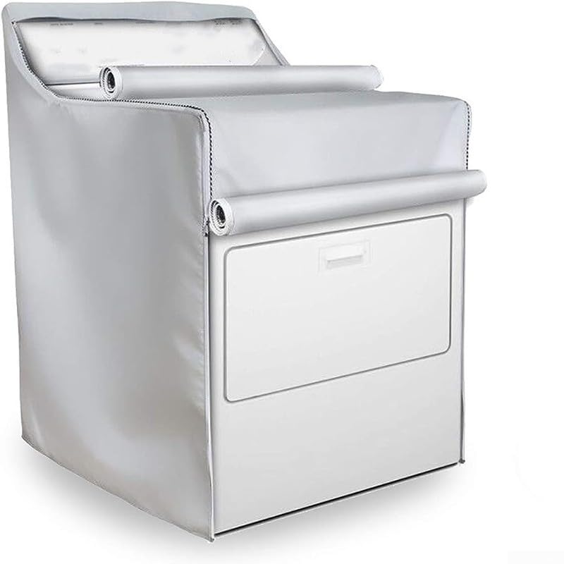 Besttoolifes Funda para lavadora, cubierta impermeable 420D, cubierta de secadora, cubierta de tela Oxford 420D para lavadoras y secadoras al aire libre, protección impermeable (plata)