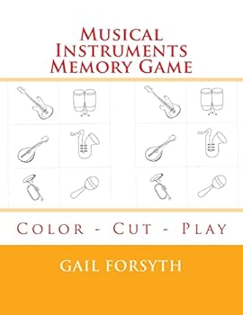 Paperback Musical Instruments Memory Game: Color - Cut - Play Book