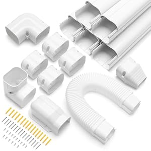 Windspeed Mini-Split-Linien-Set, 7,6 cm, 3 m, Abdeckung für AC-Leitungsset, 7,6 cm AC-Rohrabdeckungen für Außeneinheiten, Mini-Split-Wandabdeckung, geeignet für Mini-Split, Klimaanlage, zentrale