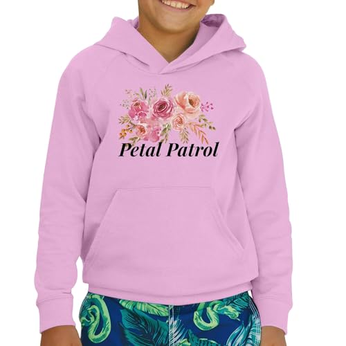 Sweat à capuche enfant premium motif bouquet aquarelle mariage de mariée