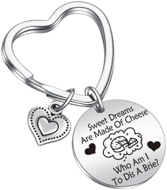 Cheese Keychain For Foodies Keychain Baker Jewelry Cheese Charm Keychain Chefs Gift Cooking Keychain
