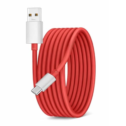 Image of mPix Original 100W Ultra Fast Charging Cable (3.3Ft) for OnePlus 13 /12R /11R /10T /9 Pro /CE5,CE4,CE3,CE2lite,4,3,2,2T USB-A to Type-C, WARP /Dash Cable