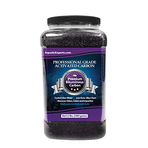 Premium Activated Carbon - Aquarium Carbon Media - Charcoal For Fish Tanks - Aquarium Filter Charcoal Media (Granulated, 5.5 Lbs With Fine Mesh Bag) #TOP2