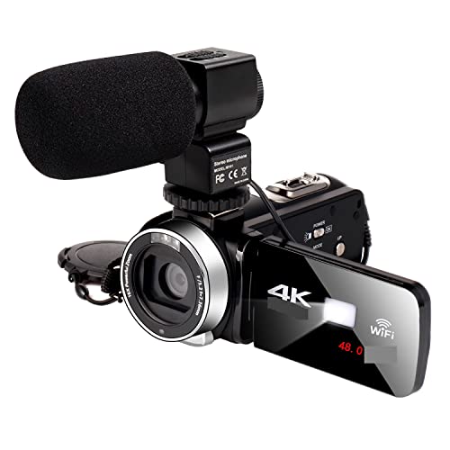 Caméra de vlogging 4K dotée d'une vision nocturne et zoom 18X
