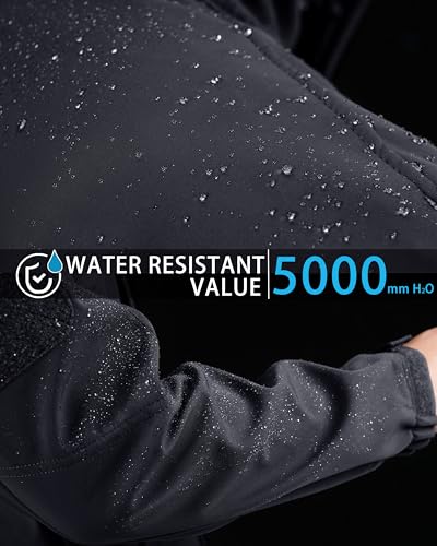 MAGCOMSEN Men's Tactical Jacket Water Resistant 6 Pockets Softshell Fleece Lining Hiking Winter Jacket Windbreaker Outwear2