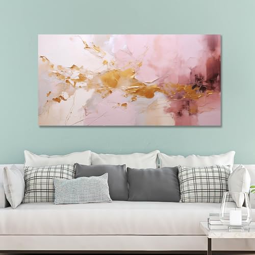 Tableau mural encadré 80x164cm : impression sur toile marbre abstrait - 2