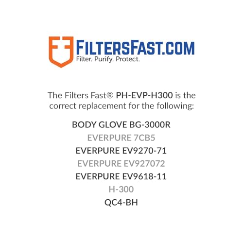 PureH2O H-300, EV927071, EV927072 PureH2O PH-EVP-H300 Replacement for Everpure H-300, EV927071, EV927072