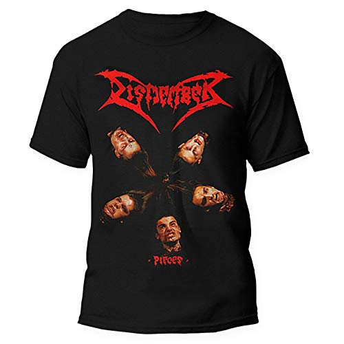 T-shirt Dismember Pieces de Couleur Noir en XXL Vêtement Manches Courtes Col Rond Homme