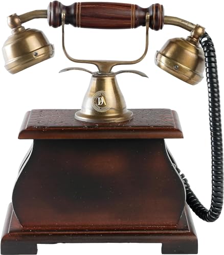 Vintage-Style-Rotary-dial-Telephones-Non-Functional-Decorative-Handcrafted-Wood-Design-Collectible-Antique-Finish-Telephone-Royal-Vintage-Home-Decor