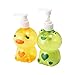Dispenser di sapone portatile, da 250 ml, per bambini, a forma di rana/anatra, a pressione, per shampoo, doccia, colore casuale