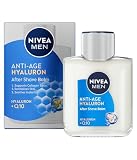 NIVEA MEN Anti-Age Hyaluron Balsamo Dopobarba Uomo 100 ml, Balsamo barba anti-rughe, rivitalizzante e lenitivo, Aftershave con Acido Ialuronico e Q10, Skincare per tutti i tipi di pelle