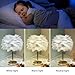EMINGSKY White Feather Table Lamp with Gold Finish - 3 Color Changing LED Bedside Desk Lamp, Modern Elegant Decor for Hotel Wedding Living Room, Ideal Gift for Women