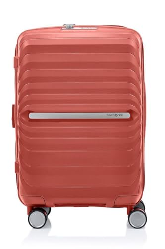 Image of Samsonite Octolite Neo Suitcase, Double Spinner Wheels, Polypropylene|TSA Combination Lock|Expandable|Anti-Theft Secuirty Zipper|Inner Mesh Pocket - 3 Years International Warranty, Coral, 55 cm