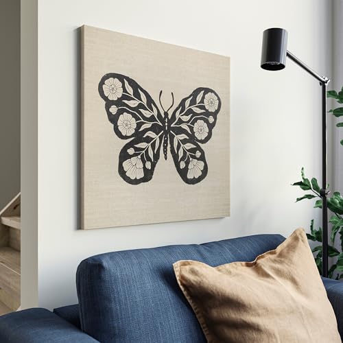 Tableau papillon ProTuning GRÖNMES cadre carré déco murale salon et chambre