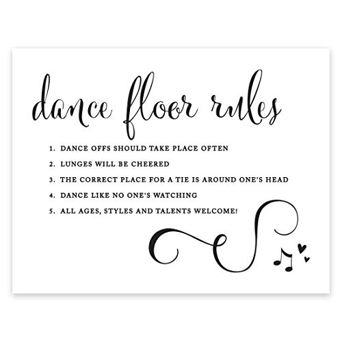 Andaz Press Wedding Party Signs, Formal Black and White, 8.5-inch
