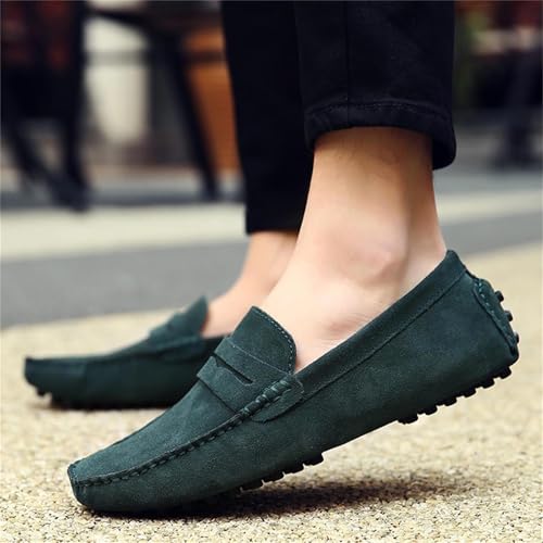 Image of PPXID Men's Dress Loafers Slip On Casual Shoes Lightweight Soft Penny Loafers Suede Driving Boat Shoes Moccasins