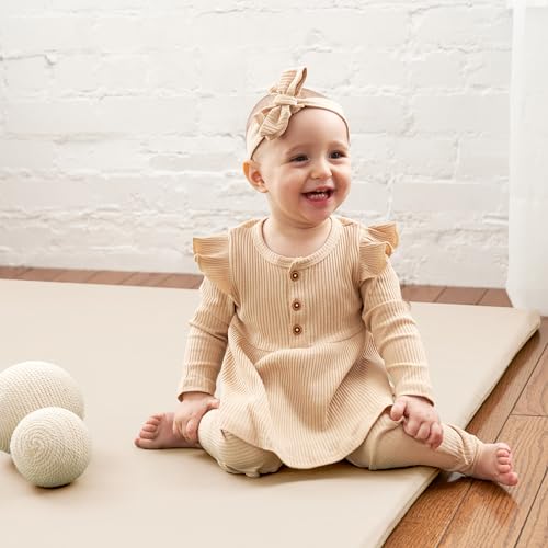 Zicoto ZIC-VPM-BEIGE_23-154A Stylish Padded Baby Play Mat For Your Boy Or Girl - Extra Thick & Super Soft Vegan Leather Floor Mat Creates A Safe Play Area For Little Ones - A Beautiful Playmat That Fits Nicely Into Any Playroom thumb #4