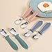 Pimoys 6-Pack Stainless Steel Toddler Spoons Baby & Kids Utensils for Self-Feeding Plastic Handle Dishwasher Safe