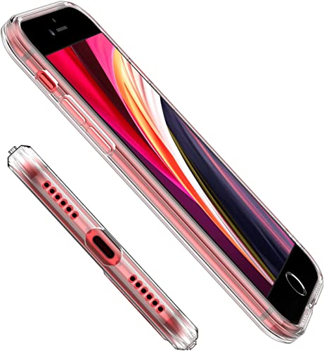 Image of NISHTECH for iPhone 7 / iPhone 8 / iPhone SE 2020 Premium Hybrid Transparent Soft Slim Dust Proof Back Case Cover Silicone with Camera Protection