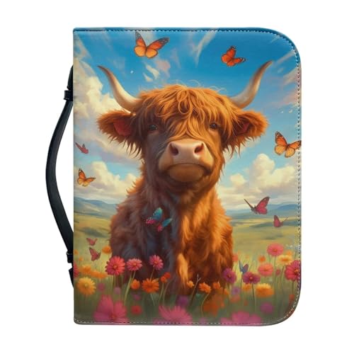 Bible Covers for Women, Portable Leather Bible Case with Handle, Waterproof Bible Carrying Case for Church Worship