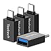Produktbild yootech USB C auf USB Adapter (4 Stücke),[nebeneinander Verwendung] Aluminium Thunderbolt 3 auf USB 3.0 OTG Adapter für MacBook Pro 2019/2018/2017/Air 2018,Dell XPS, Huawei P30, Galaxy Note10 usw