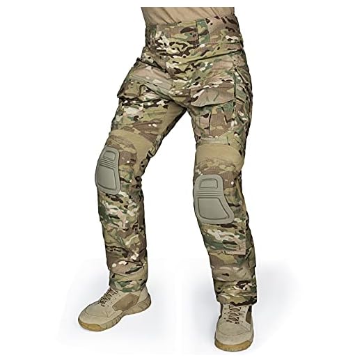 IDOGEAR Pantalon de Combat G3 avec Genouillères Hommes Pantalon Tactique Multi-Camo Tenue (Multi-Camo, Large)