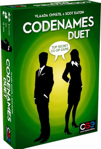 Image of Family Card & Board Game for Adults and Kids Ages 10+, Fun Strategy & Party Game for All Ages, Multi-Players, Perfect for Nights, Travel & Home Entertainment (Codenames Duet)
