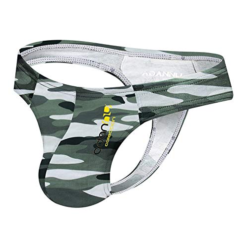 Dasongff Strings à Léopard pour Homme Confortable Sexy Tanga Thongs Hommes Slips Coquine Hot Ouverte sous-Vêtement avec Taille Basse Cover
