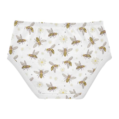 Little Girls' Soft Cotton Underwear Kids Breathable Comfort Bee Panties Briefs Toddler2