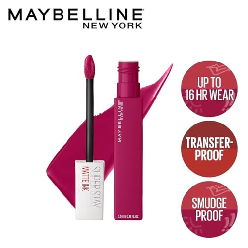 Image of Maybelline New York Liquid Matte Lipstick, Long Lasting, 16hr Wear, Superstay Matte Ink, Artist, 5ml & High Shine Gloss, Lasts for 16 HRs, Enriched With Vitamin E & Aloe, SuperStay Vinyl Ink, Lippy