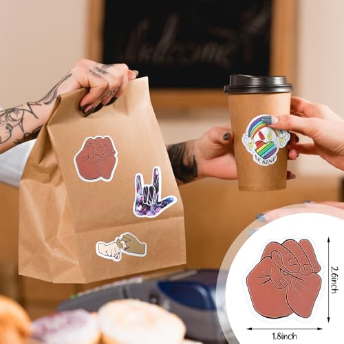 Calcomanías ASL impermeables que no se borran en tu termo o patineta, pack de vinilo 5