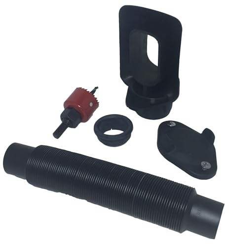EarthMinded DIY Rain Barrel Diverter Parts 3x4 Downspouts (Diverter, Winter Cover Plate, Hose, Hose Seal for Barrel, Drill Bits, Parts to fit 3x4 Downpipe)