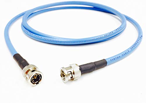 Custom Cable Connection 2 Foot Belden 1694A 6G Hd-Sdi Rg6 Bnc Cable (75 Ohm) Blue Jacket #TOP2