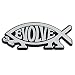 EvolveFish Chrome Auto Emblem - 5" x 2"