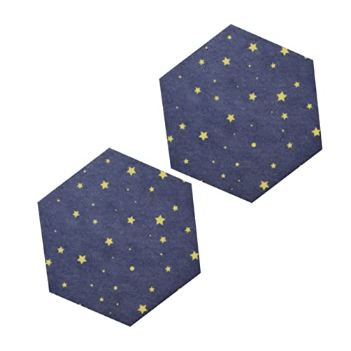 FUNOMOCYA Sky Felt Wall Decal 11x19x22cm Hexagon Notice Tile Board Self-Adhesive for Home Office