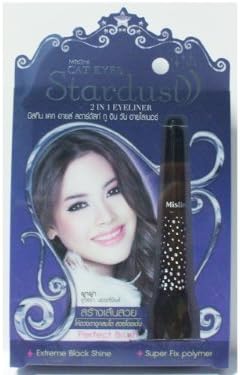 MISTINE BIG CAT EYES STARDUST 2 IN 1 LIQUID & PEN EYE LINER EYELINER BLACK SHADE