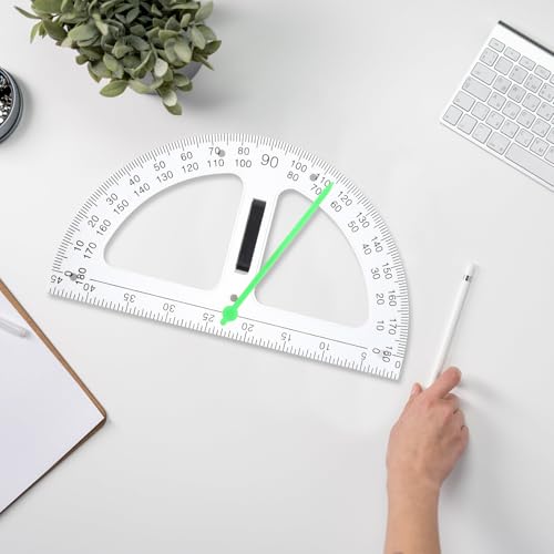 Rapporteur mathématique transparent avec aimant pour dessin technique et géométrie - 4
