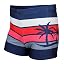 Dark Blue / Red / Palm Trees